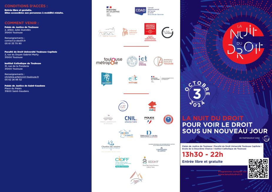 Programme La Nuit du Droit 2024 Toulouse